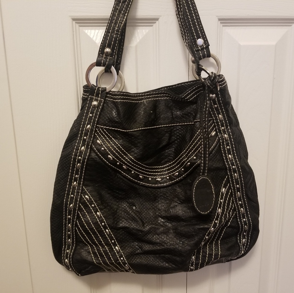 Marc Ecko Black Leather Hobo bag